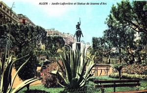 Alger - Jardin Laferriere et Statue de Jeanne d'Arc